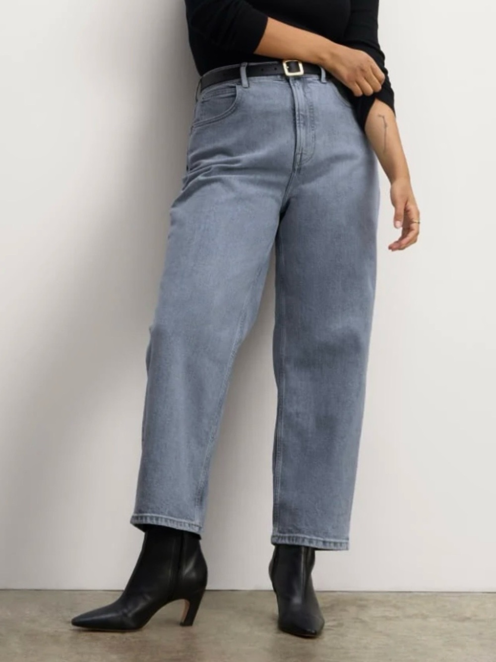 NWT Everlane The Curvy Way-High Jeans Size 35 (US 20) Barrel Leg